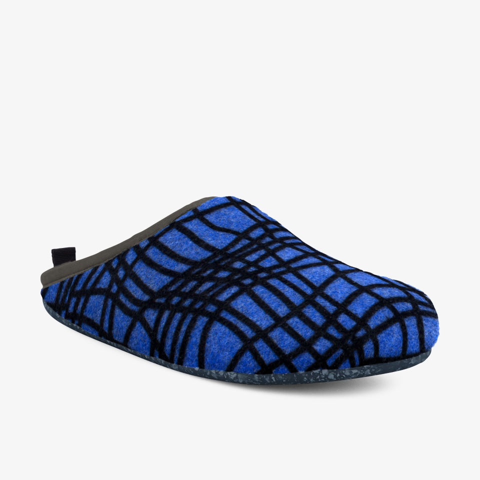 Camper Wabi Black/Blue - Camper Mens Slippers ||2106-CWKDQ||